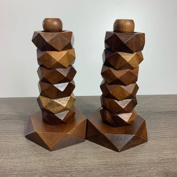 MCM wooden napkin rings - set of 12 - wood napkin holders w Stands Philippines - Picture 7 of 12